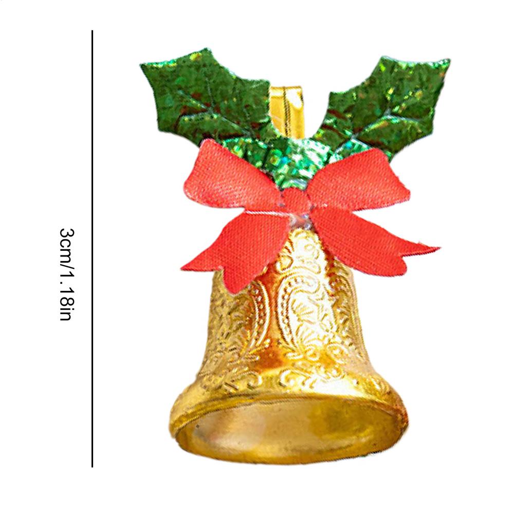 

Gold Christmas Bells Metal Holiday Wreath Ornaments With Bowknots Christmas Tree Decorations For Home Office School Balcony
