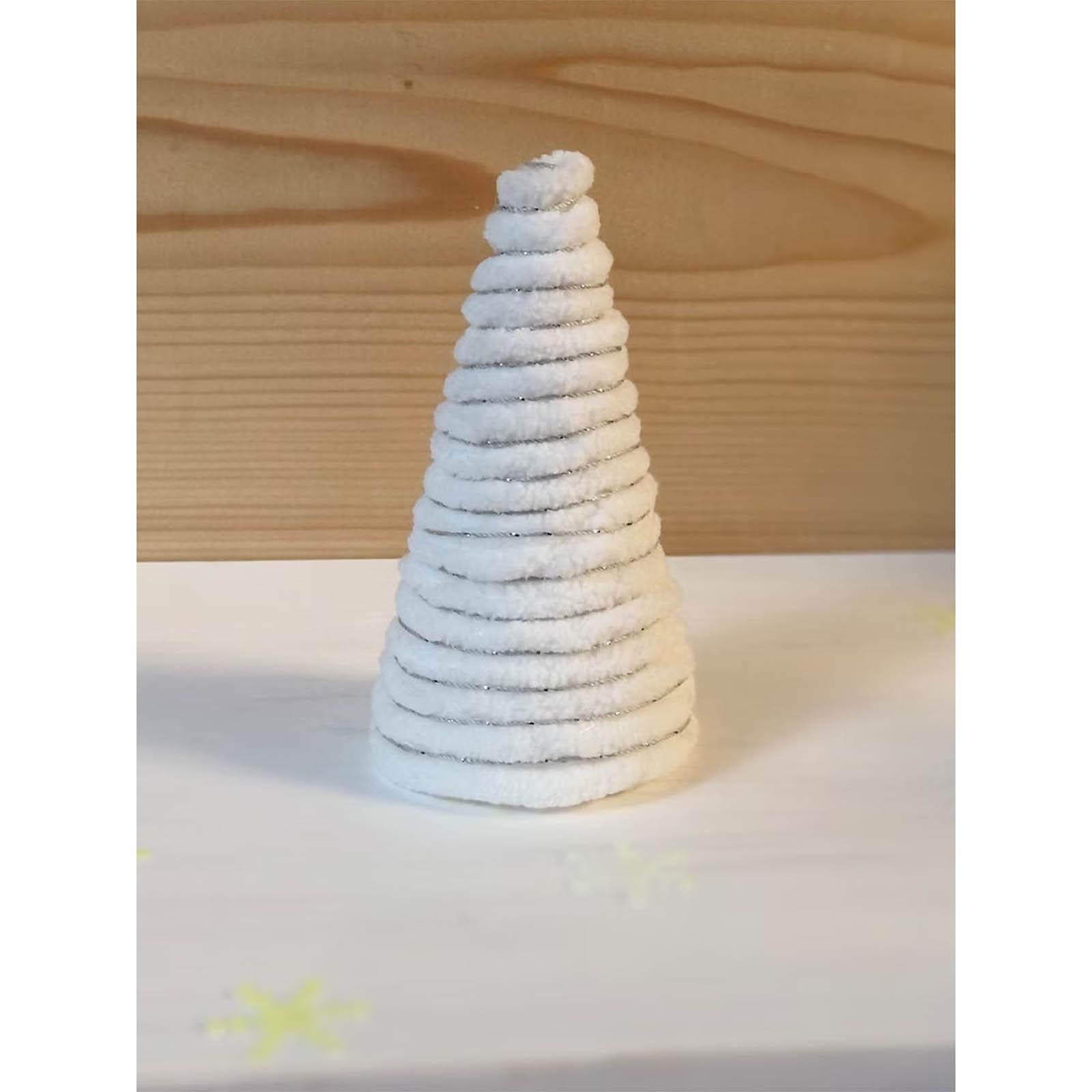 

Різдвяна пряжа Ялинка Різдвяна прикраса столу Прикраса різдвяної ялинки в стилі бохо, підходить для центральної частини святкового столу або прикраси каміна S срібний