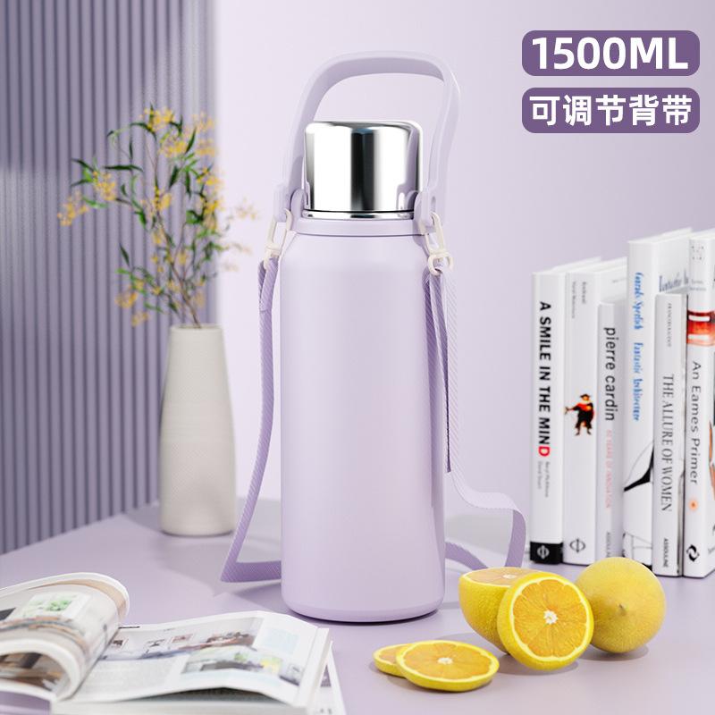 Tempered thermos cup Portable water cup Unisex with lid Anti-drop filter Tea cup 316 stainless steel