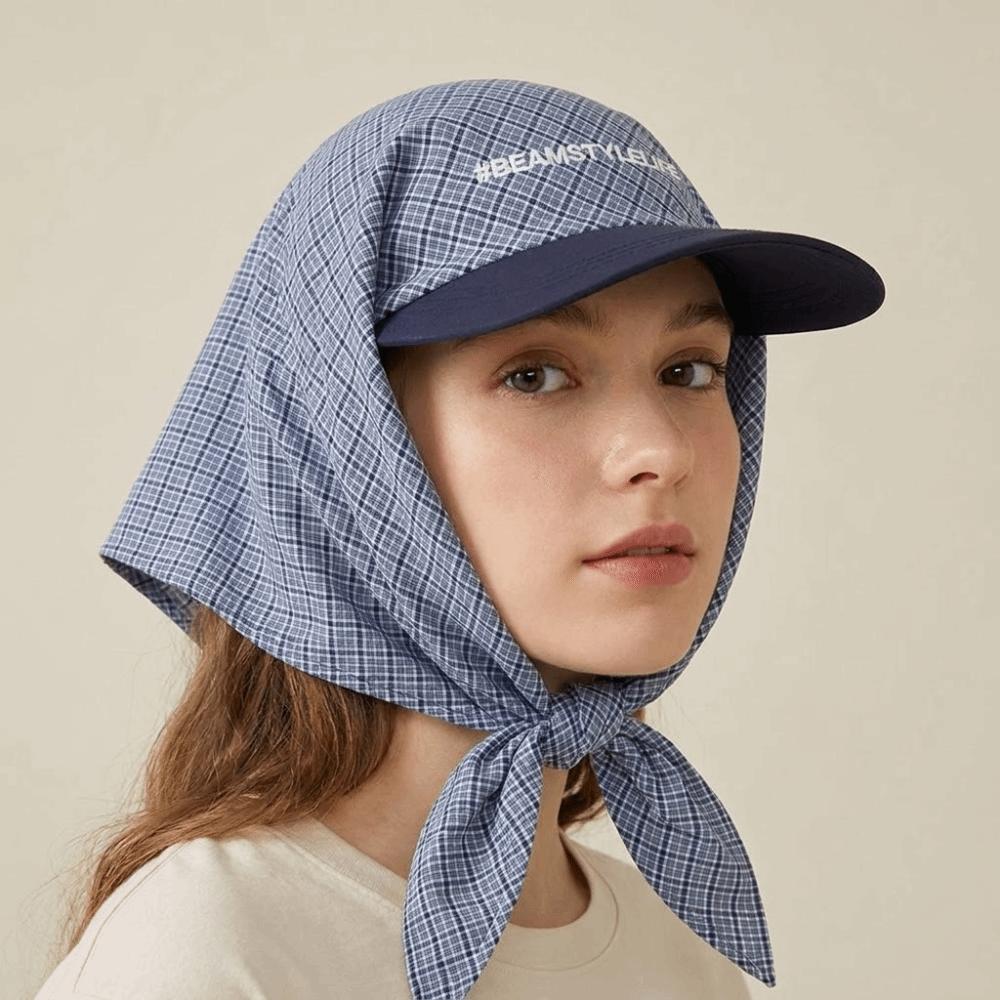 Korean Style Scarf Baseball Cap Y2k Strappy Bandana Hat Casual Letter Headscarf Hat Men