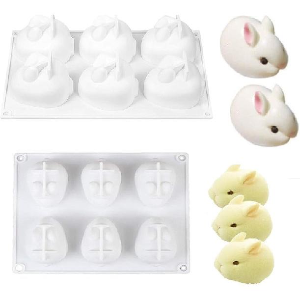 

Силиконовая форма для пасхального торта Пасхальные формы в виде большого кролика и набор форм для маленького кролика для шоколада Поддоны Кухонные принадлежности для шоколада, конфет, кубиков льда a