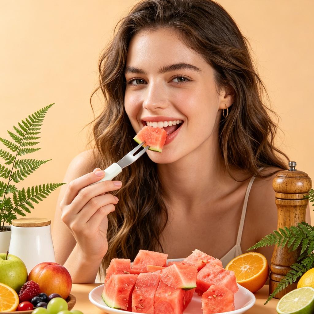 Stainless Steel Melon Baller with Ergonomic Handle and Integrated Scoop for Fruit and Vegetable Preparation Kitchen Tool
