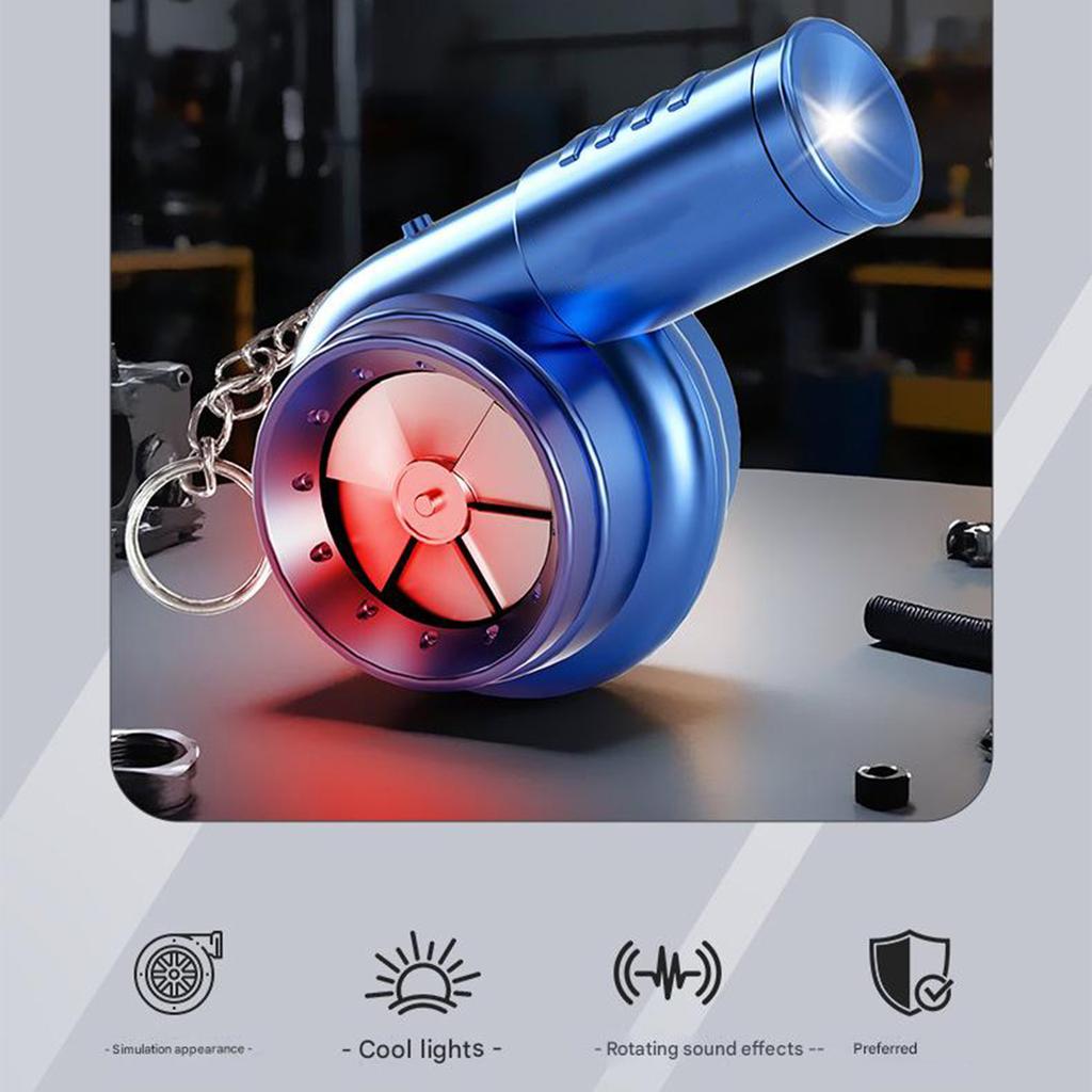 Turbocharging Keychain Pendant with Light Sound Effects Nighttime Visibility Creative Children's Educational Toy