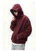 Unisex Heavyweight Half-Zip Hoodie with 3D Panel & Stand-up Collar for Autumn/Winter