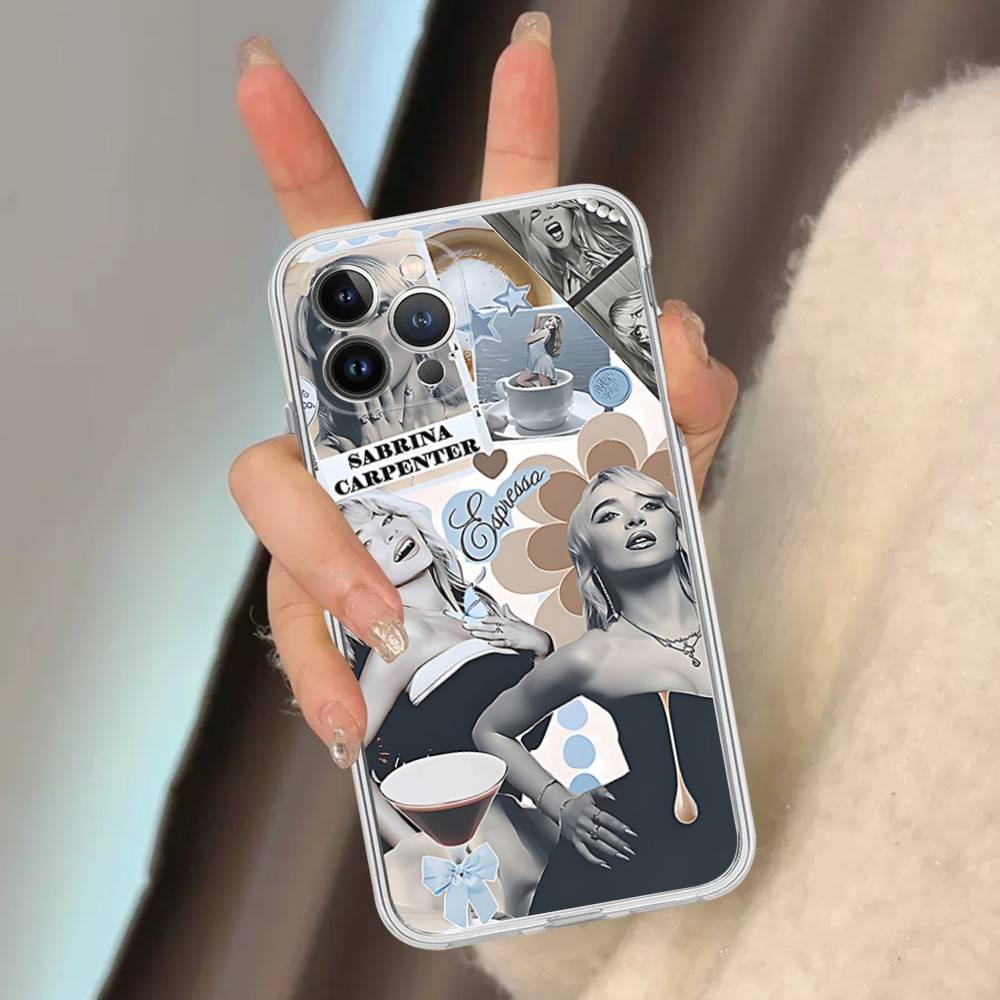 Custodia per telefono Singer S-Sabrina C-Carpenter Adatta per iPhone 16 15 Promax iPhone 14 11 12 High End 13 Pro Silicone