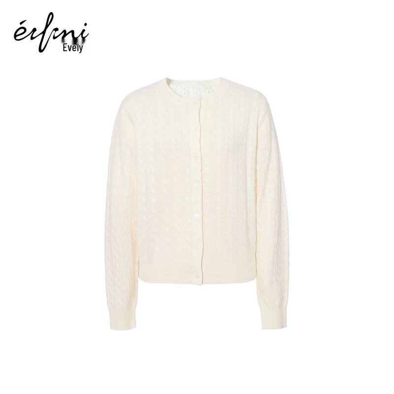 

Eifini Women s Merino Wool Round Neck Cardigan S