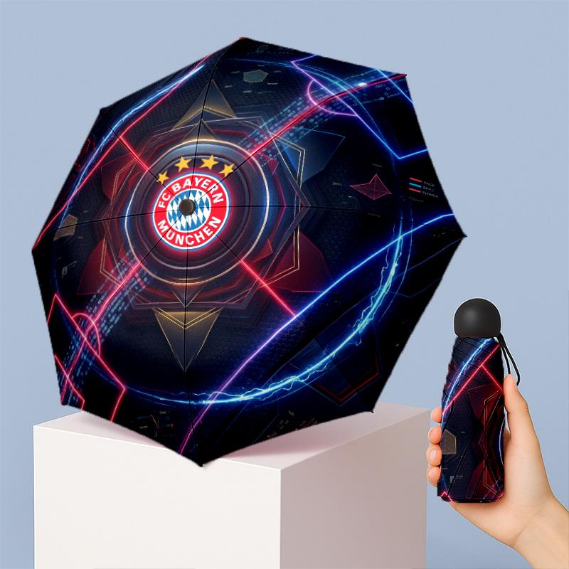 Ombrello Pieghevole Compatto Bayern Monaco con Stampa Mini 5 Pieghe 8 Stecche Antivento Impermeabile Leggero Portatile