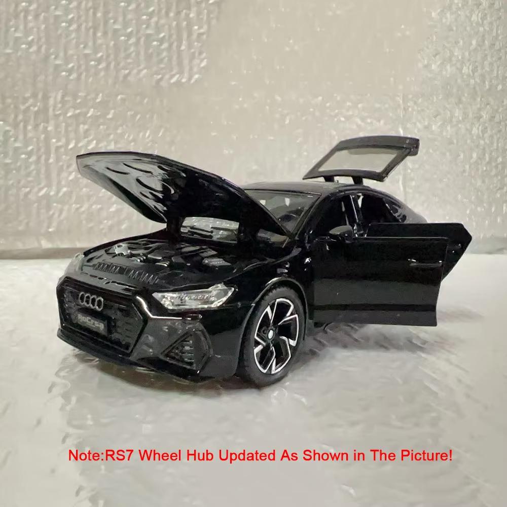1:32 Scale R8V10 PLUS RS7 Car Model Toy Model Alloy Diecast Light Sound Pull Back Miniature Vehicles Models Birthday Presents