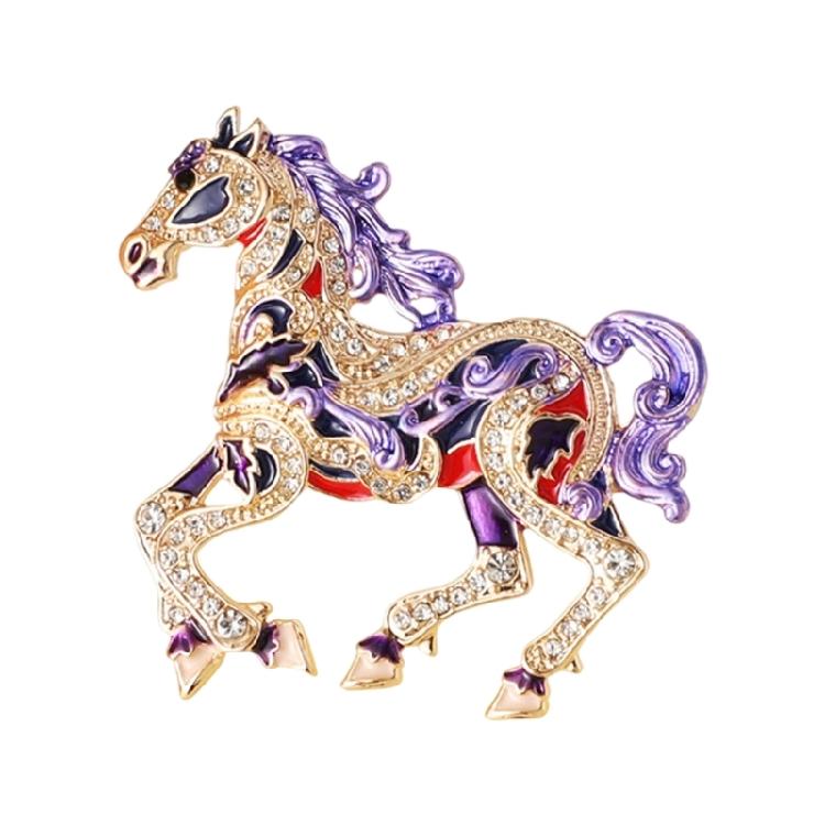 Sturdy Alloy Horse Pin Versatile Accessory for Scarf or Bag Embellishment