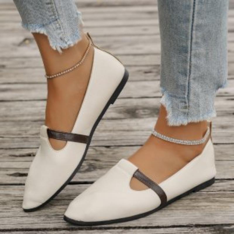 New spring and autumn pointed head low heel flat bottom soft surface soft sole casual versatile comfortable single shoes women