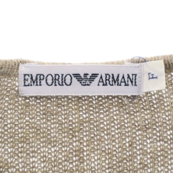 Emporio Armani Long Sleeve Knit One Piece F Beige Women Used