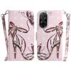 For Xiaomi Redmi A5 4G (171.7mm)/Poco C71 4G Case Pattern Printing Leather Wallet Phone Cover with Wrist Strap