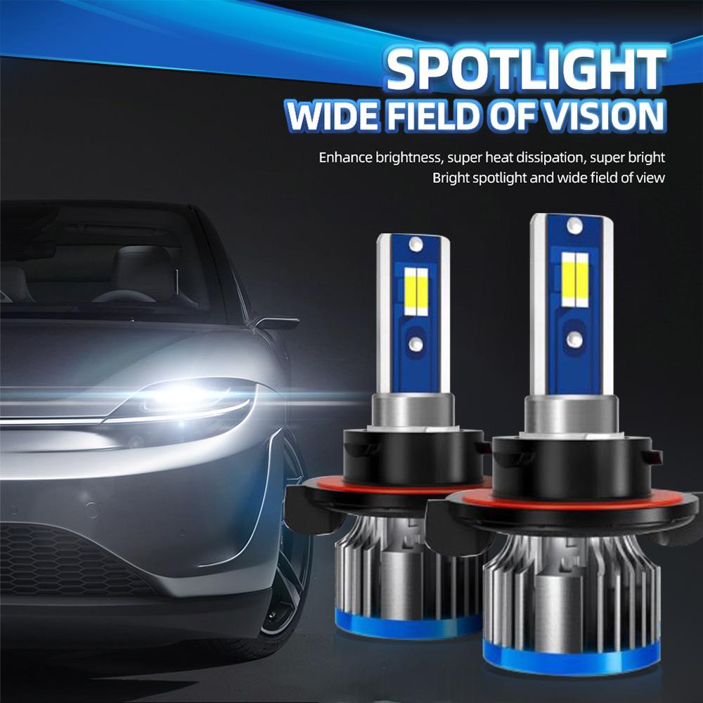 2PCS High/Low Beam H13 LED Headlight Bulb 150W 25000LM LED Headlights IP68 Waterproof 6000K White Auto Led Lights