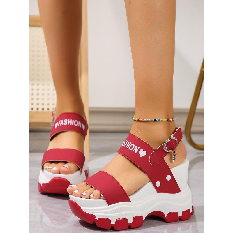 Mode Übergröße Trifle Plateau High Heel Damen Sommer Mode Alleskönner Erhöhte Athleisure Sandalen