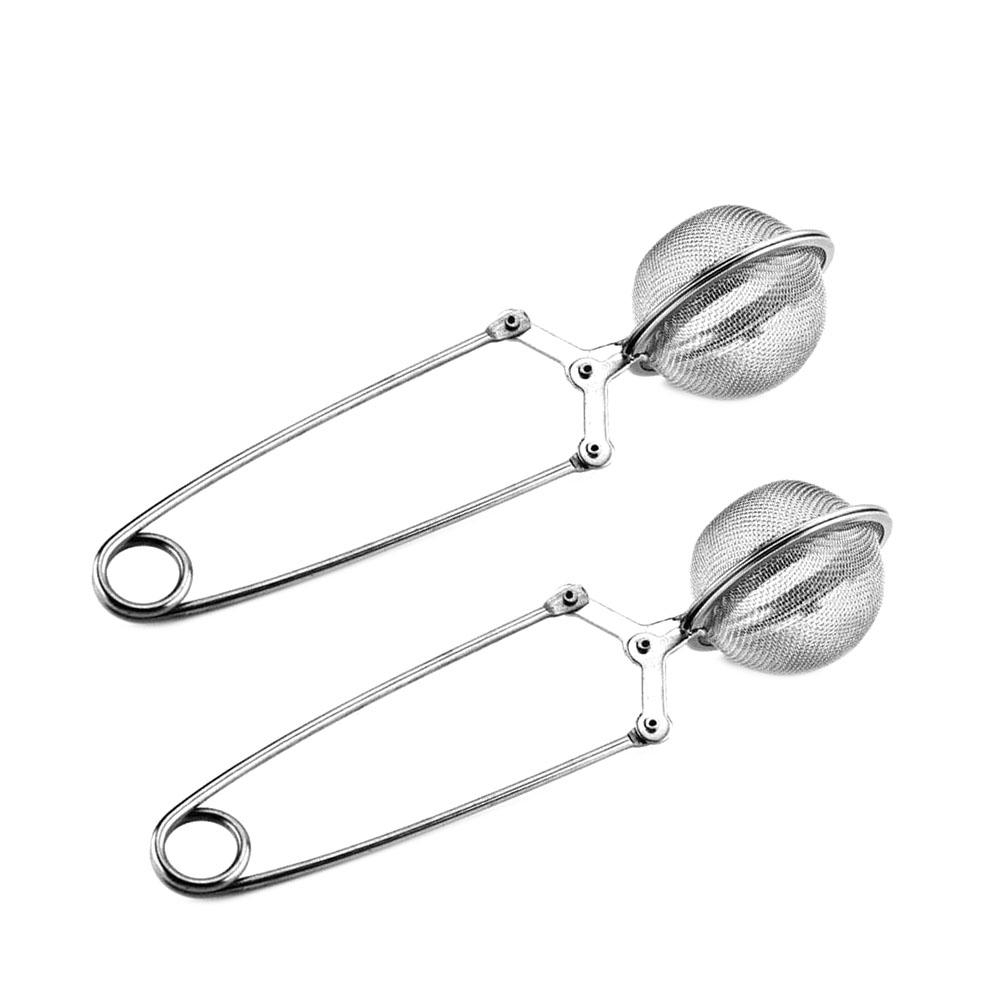 1-4Pcs Tea Infuser Handle Tea Ball Sphere Mesh Tea Strainer Coffee Herb Spice Filter Diffuser Kitchen Gadget Stainlesss Steel