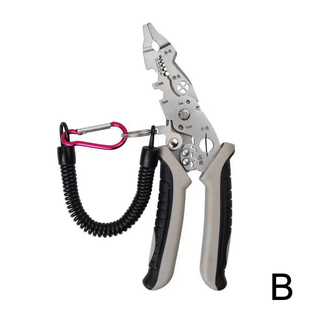 

Multifunctional Professional Elbow Wire Stripper Crimper Hand Cutter Electrician Cable Tools Tool Tool Pliers Crimping Wiri V0f0