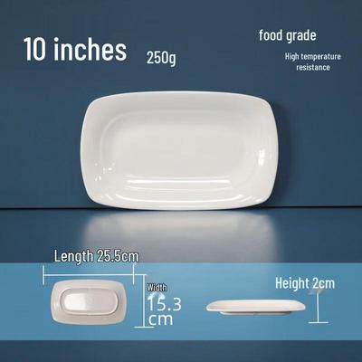 Lijia White Melamine Dinner Plates - 10-Pack