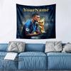 Mbappe Custom Your Name Wall Decor Tapestry Art For Pet Memorial Birthday Wedding Party Backdrop Family Gift