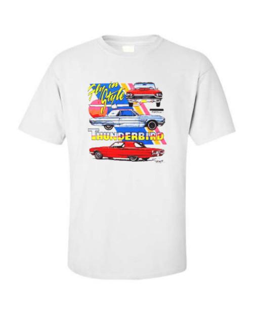 

1965 1965 1966 Ford Thunderbird Classic Car T-shirt Single OR Double Print 4XL
