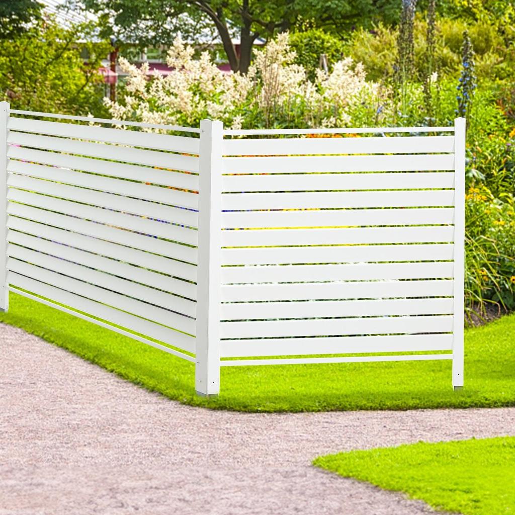 48" W x 48" H Vinyl Privacy Fence Panels, Air Conditioner Fence, Outdoor Privacy Screens for Trash Can, Pool Equipment Enclosure, Privacy Screen Kit