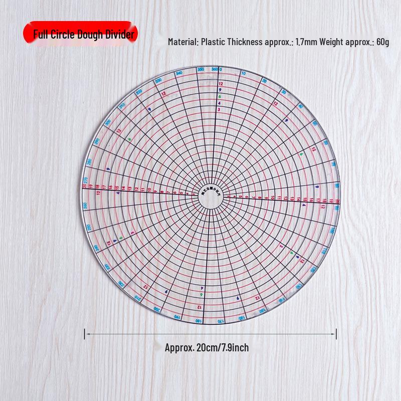Transparent Acrylic Circular Clay Divider Tool with Precise Scale for Equal Cutting and Drawing Circles