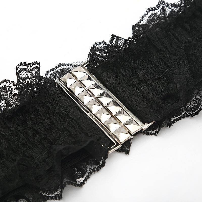 Tight Waist Seal Wide Belt Korean Style Versatile Decorative Elastic Belt Women's Lace Elastic Elastic Waist Seal
