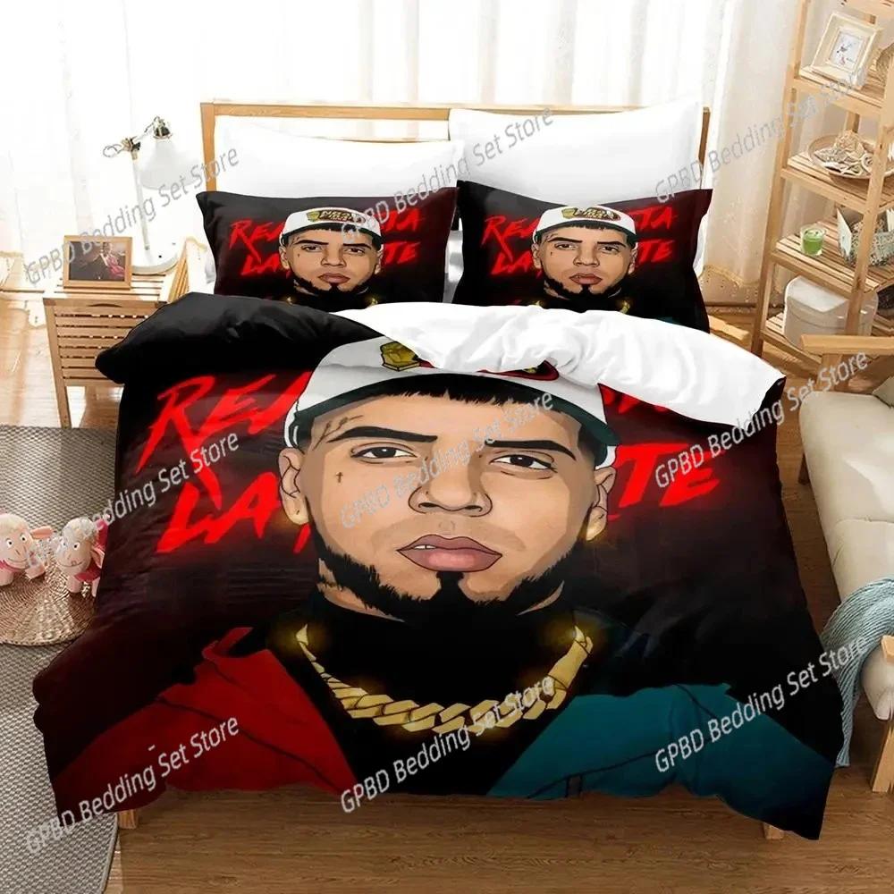 3D Print Anuel Aa Real Hasta La Bedding Set 3D Printed Suitable For Bedroom Duvet Cover Set With Pillowcases Kids Home Textile