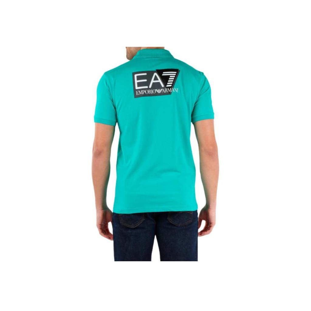 Emporio Armani EA7 Letter Print Pullover Short Sleeve Polo Shirt Men tops 3DPF16-PJ03Z-1815