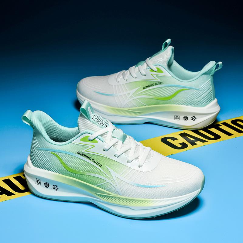 Sneakers Summer New Mesh Breathable Carbon Plate Lightweight Racing Shoes Shock Absorption