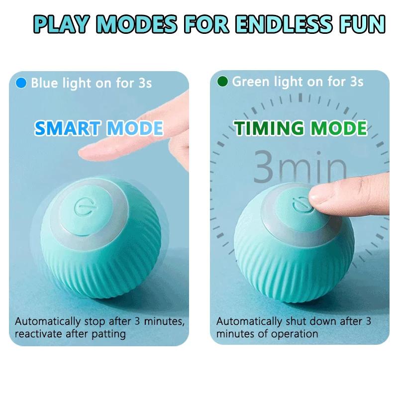 2 STÜCK Katze Interaktiver Ball Indoor Automatischer Rollender Magischer Ball Intelligentes Katzenspielzeug Elektronisches Interaktives Katzenspielzeug Katzenspiel Zubehör
