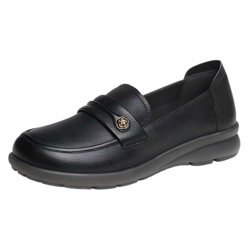 Red Dragonfly Elderly Women s Soft Sole Leather Flats EU 36