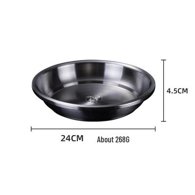ZISIZ Stainless Steel Round Serving Plate