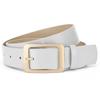 Simple Metallic Gold Pin Buckle Belt For Women Fashion Casual Jeans Accessories Girdle Goth Retro Pu Leather White Waistband