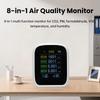 Professional 8 In 1 WIFI Air Quality Monitor CO2 HCHO TVOC PM1.0 PM2.5 PM10 Tester Temperature Humidity Meter Carbon Dioxide Multifunctional Detector