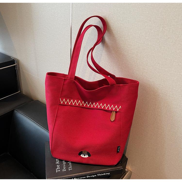 Bag Solid Color Large Capacity Shoulder Bag Women's Simple Tote Bag Underarm Bag Women's Bag