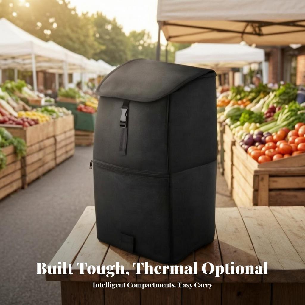 Waterproof Foldable Shopping Bag | Structured Boxy Shape, bag,