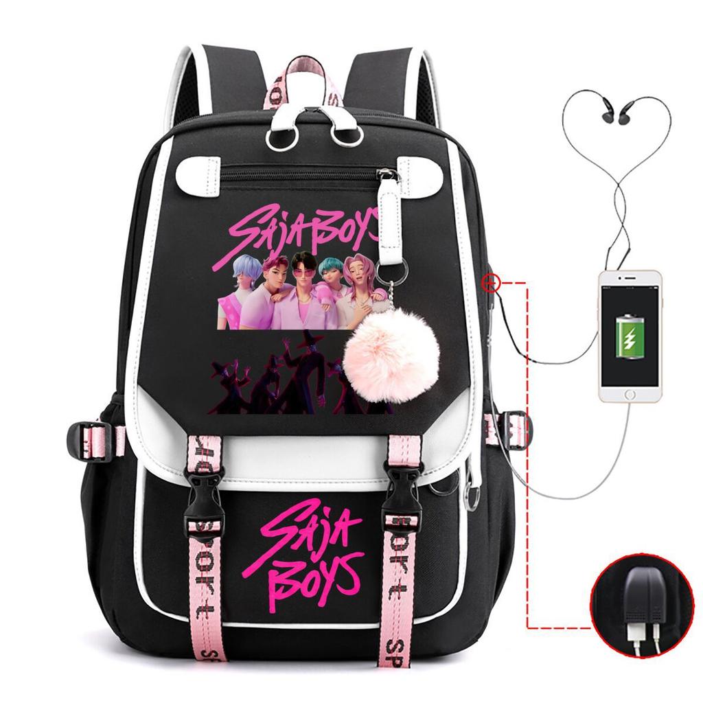 Anime Cartoon Printing High Value Student Spine Protection Schoolbag Going Out Leisure Backpack With Usb