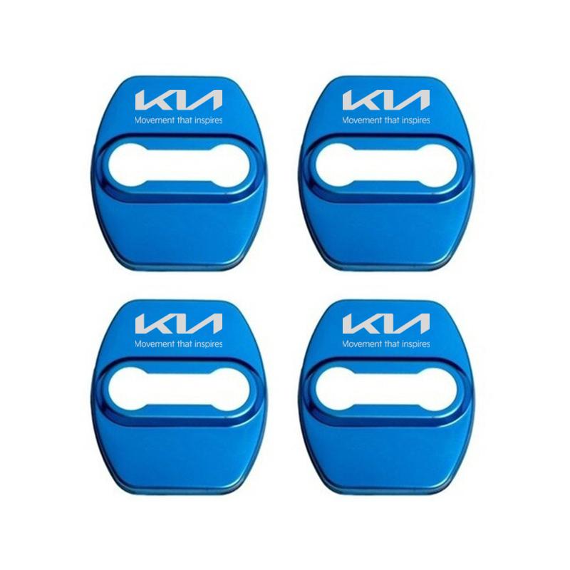 AHM1 4Pcs Car Accessories Door Lock Cover Auto Emblems Case for Kia Picanto Ceed Sportage Rio Cerato Soul Sorento Car Stickers