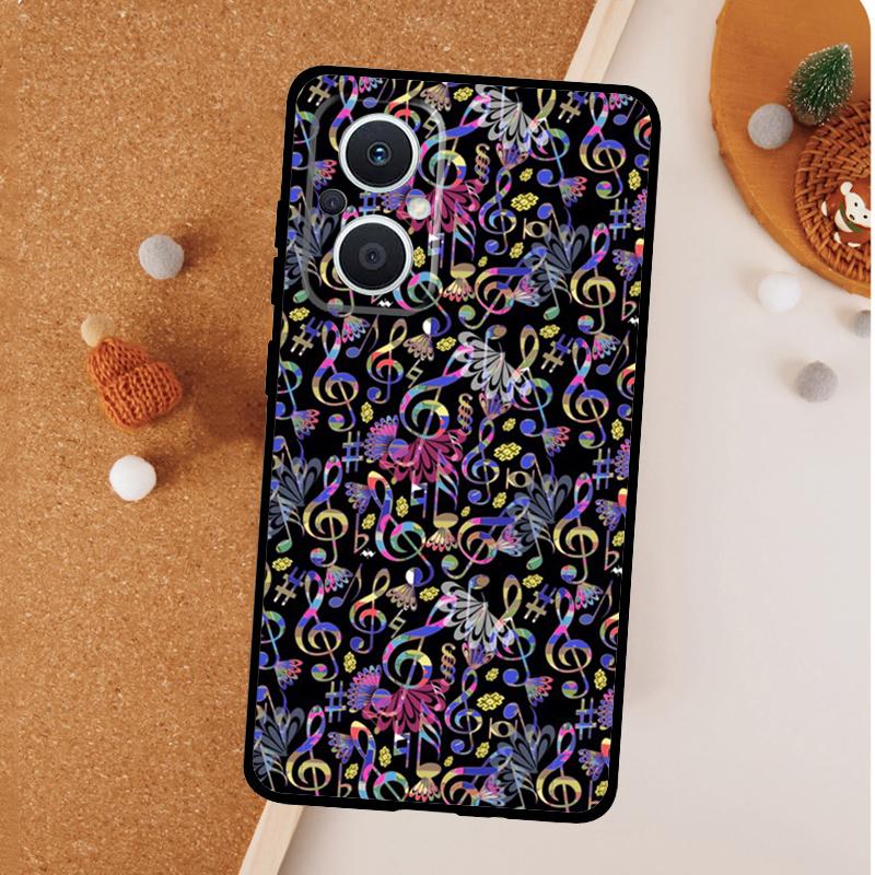 Musical Notes Violin Classical Music Phone Case For OPPO Reno 12 F 13 F 11 8T 7 8 10 Pro OPPO Find X8 X6 Pro X3 X5 Lite Cover