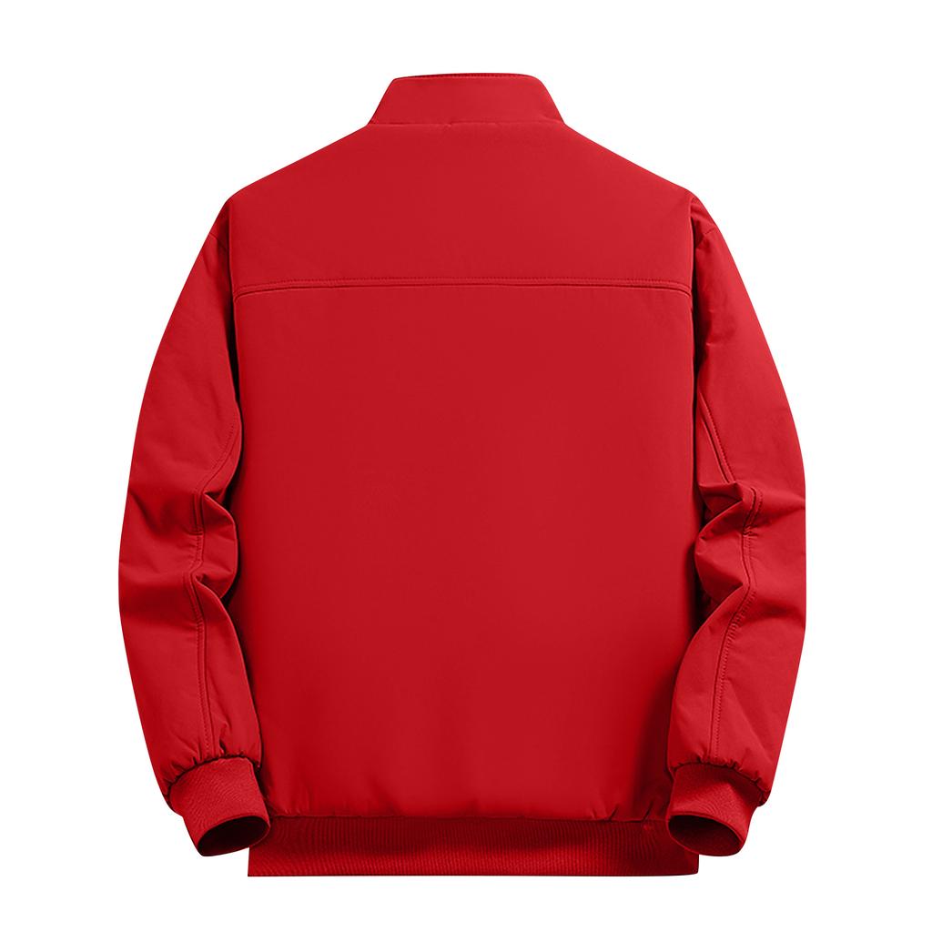 Men's Relaxed-Fit Casual Workwear Baseball Jacket Long-Sleeve Outerwear