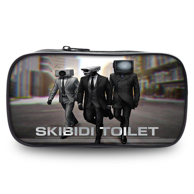 Skibidi Toilet Unique Pen Case Fashionable Polyester Unisex For Use School