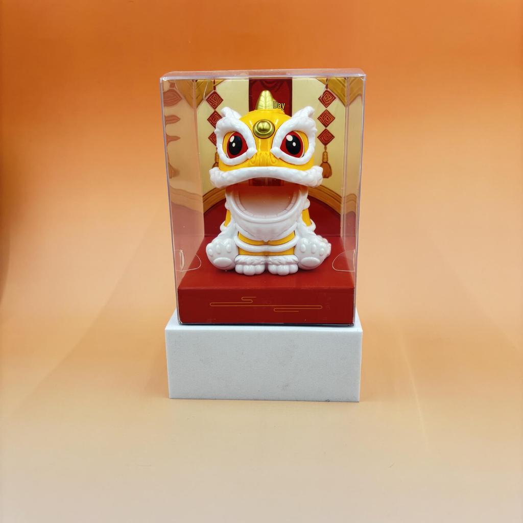 Solar Lion Car Ornament: Wealth-Attracting Chinese Style Decoration & Gift