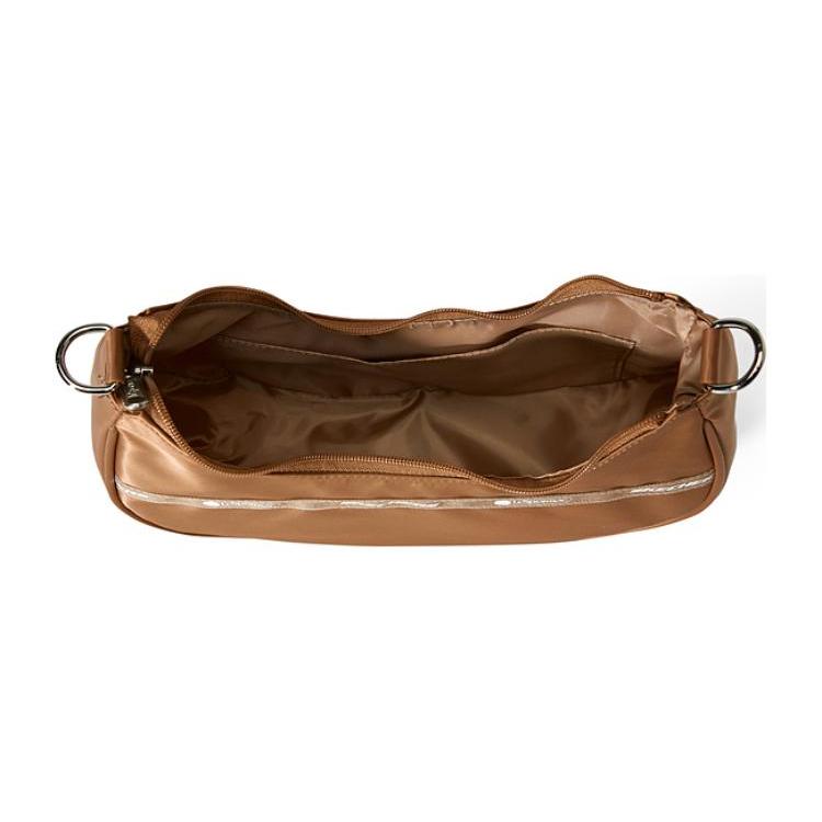 New Skechers LeSportsac Collaboration Fabric Crossbody Bag, Shoulder Bag Women's Yellow Sugar Brown L223U120-01Z1