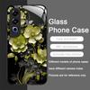 Vintage Floral Stylish Lotus Flower Tempered Glass Phone Case for OnePlus 13R 12 11 10 9 Nord CE4 3 2 Lite ACE2 ACE3 Pro Covers