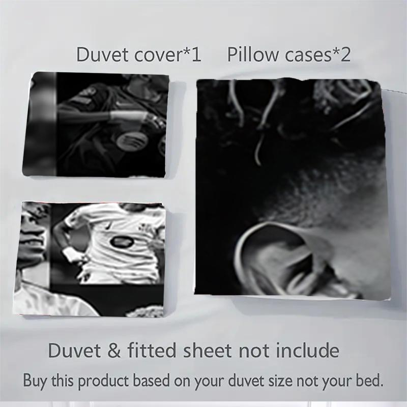 3Pcs Football Player Celebration Bedding Sets For All Sizes New 3D Printed Bed Cover Comforter Duvet Cover Pillowcase Bedroom Decoration