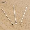 6pcs Real Pure Solid 925 Sterling Silver Needle Pins for DIY Jewelry Making Findings Earring Necklace Connector Part Base