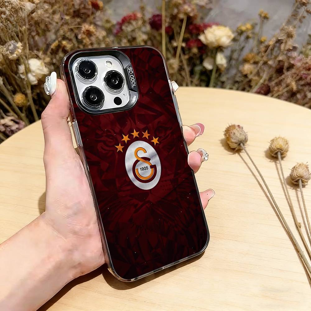 G-Galatasaray-y SK Phone Case For iPhone 17,16,15,14,13,12,11 Plus,Pro Max,XS,Colorful Silver Black Cover