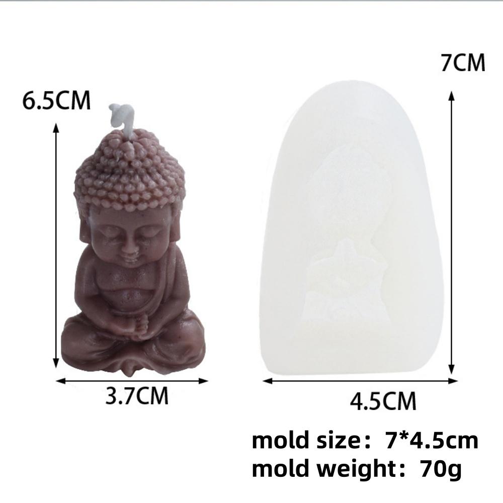 3D Little Buddha Candle Silicone Mold Handmade Buddha Aromatherapy Soap Resin Mold Church Candle Decoration Production Supplies