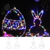 Easter Door Decorations Lights Festival Lighted Door Decorations Egg Bunny Light Sign Neon LED With Suction Cup For Indoor Home