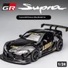 Toyota Supra Rennwagenmodell aus Legierung im Maßstab 1/22, Druckguss, Ton und Licht, Pullback-Soundeffekt, Dekoration, Sammlung, Ornamente, Geschenk für Jungen